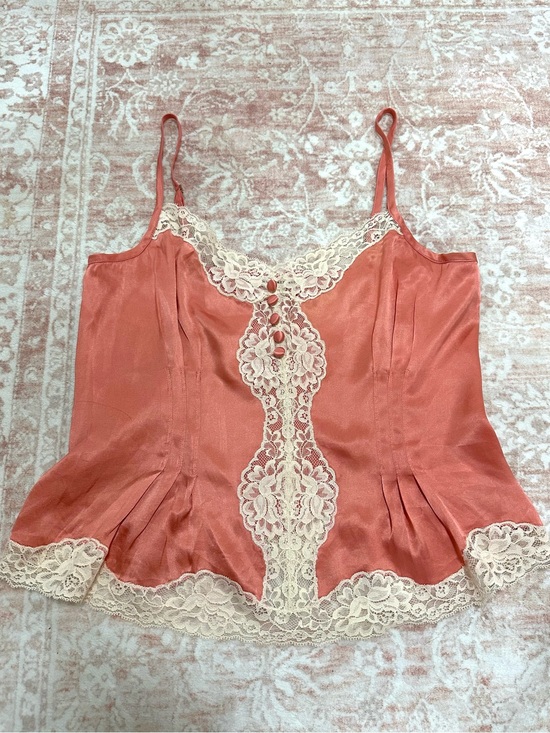 Banana Republic Tops - Vintage 🪷 Real Silk Banana Republic Peach Lace Tank Top